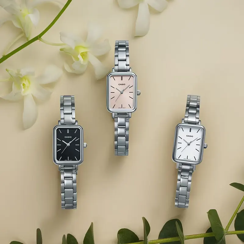 Casio Enticer LTP-V009D-4E Peach Dial Ladies Watch